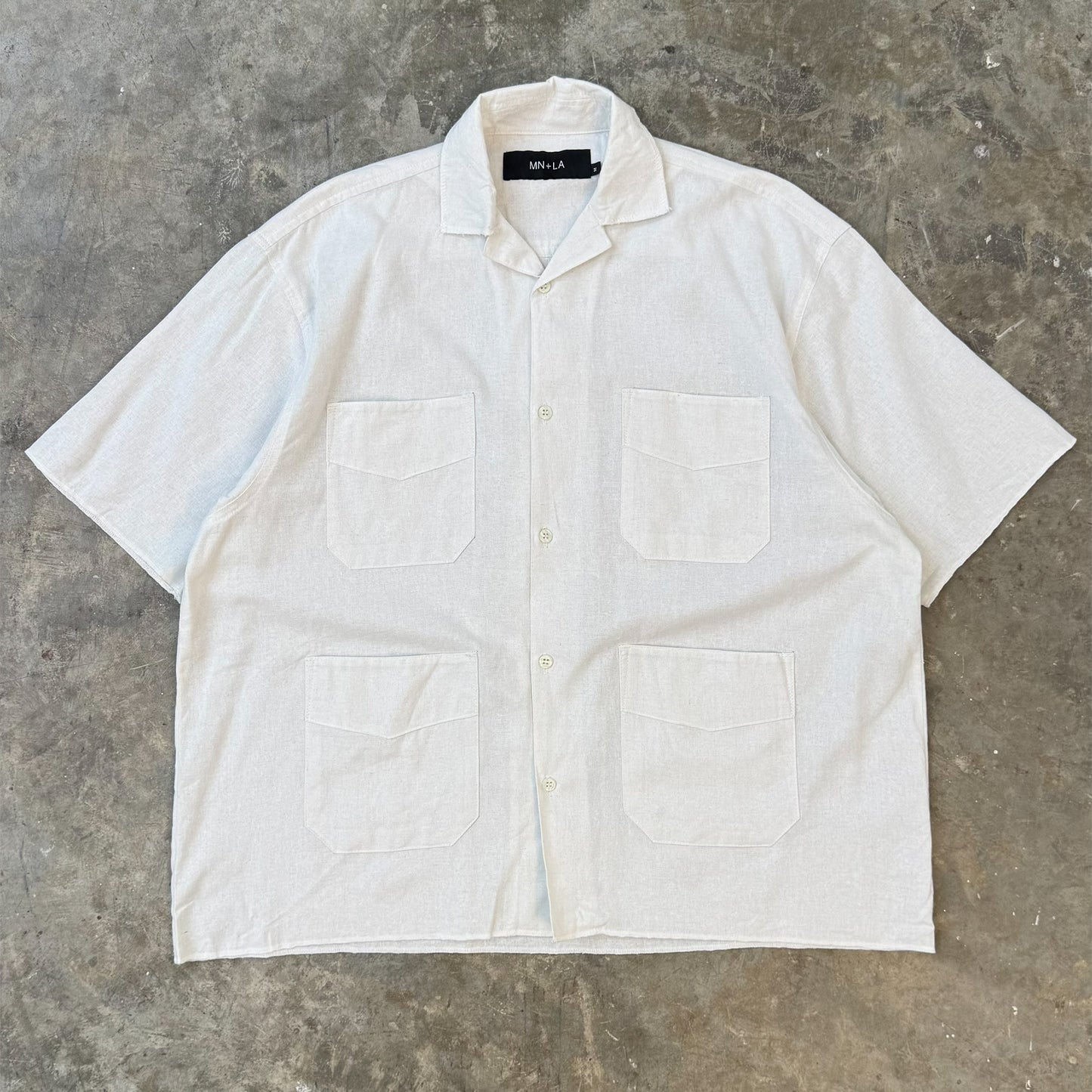 4 POCKET CUBAN SHIRT IN IVORY