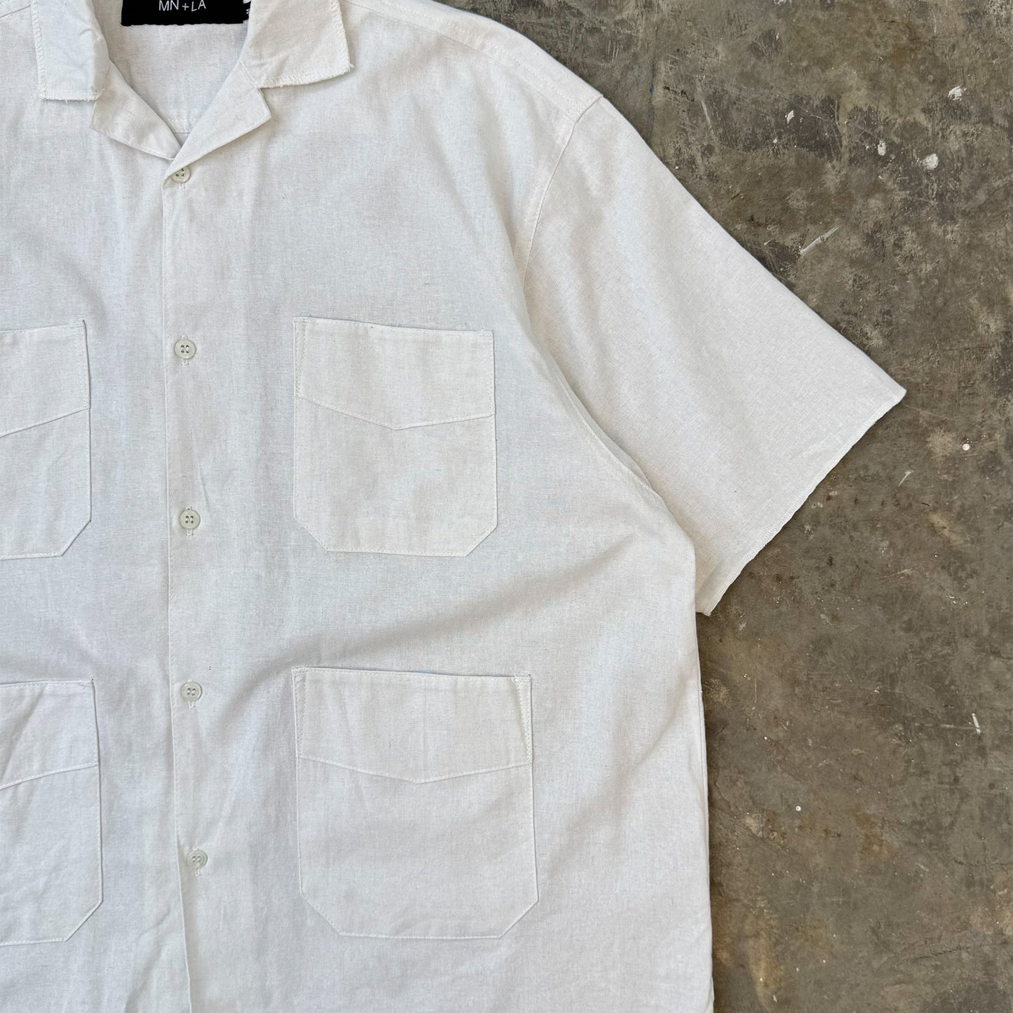 4 POCKET CUBAN SHIRT IN IVORY