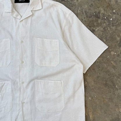 4 POCKET CUBAN SHIRT IN IVORY