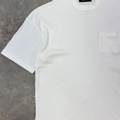 INCA WAFFLE POCKET TEE IN WHITE