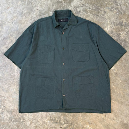4 POCKET CUBAN SHIRT IN EMERALD