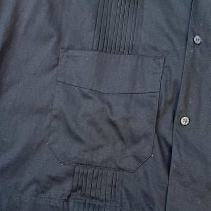 CUBAN GUYABERA SHIRT IN MIDNIGHT