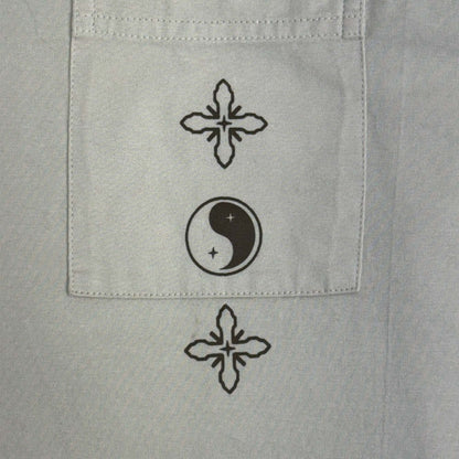"BALANCE" MOCK NECK POCKET TEE V2 IN OAT