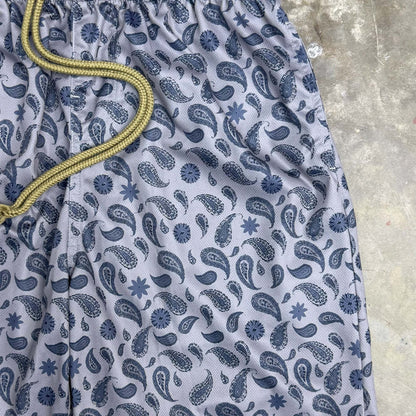 "PAISLEY" MESH SHORTS IN PIGEON BLUE