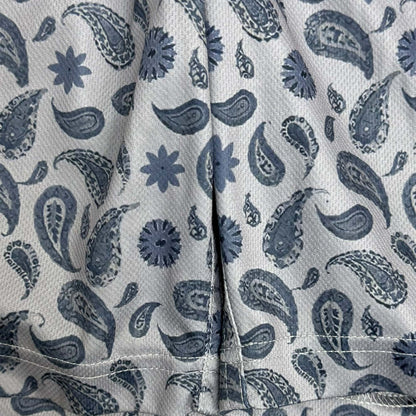 "PAISLEY" MESH SHORTS IN PIGEON BLUE