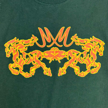 “BURNING STALLION” TEE IN HUNTER GREEN