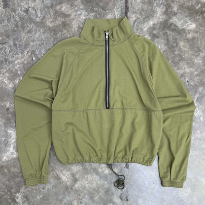 QUARTER ZIP L/S TEE V2 IN OLIVE
