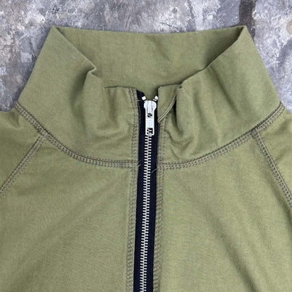 QUARTER ZIP L/S TEE V2 IN OLIVE