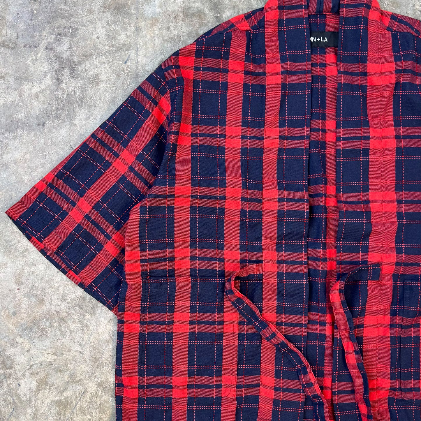 RED/NAVY S/S DRAPE