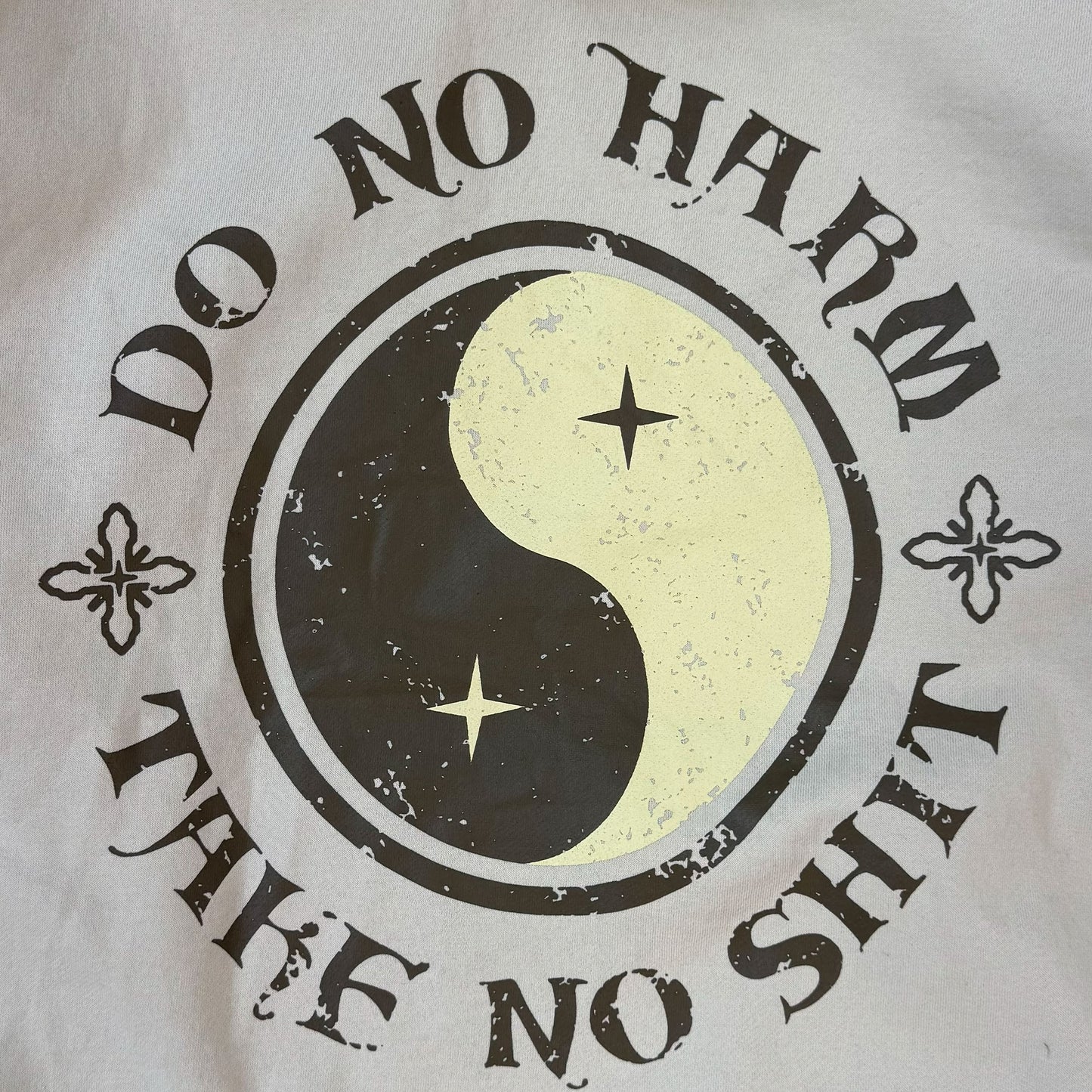"DO NO HARM, TAKE NO SHIT" CLASSIC HOODIE IN OAT