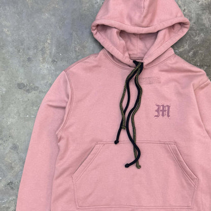 "M'$ SPECKS V2" CUTOFF HOODIE IN ROSE QUARTZ
