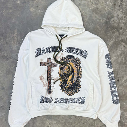 "DIVINE MERCY" HOODIE IN WHITE