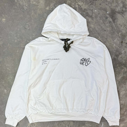 M'$ RIFT HOODIE IN WHITE