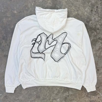M'$ RIFT HOODIE IN WHITE