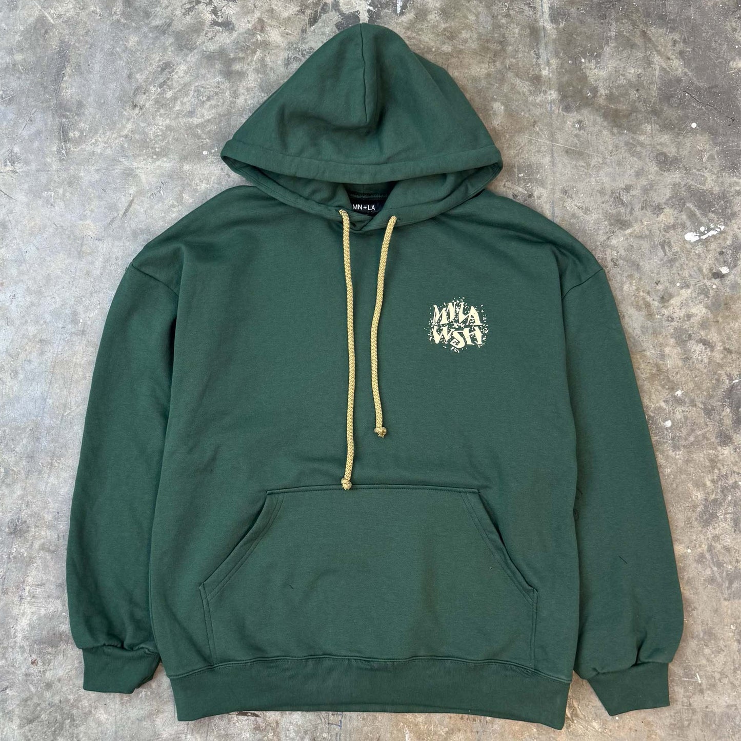 "Qi" HOODIE IN HUNTER GREEN BY WSH X MN+LA™