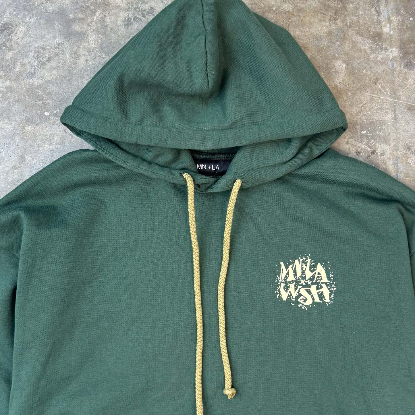 "Qi" HOODIE IN HUNTER GREEN BY WSH X MN+LA™