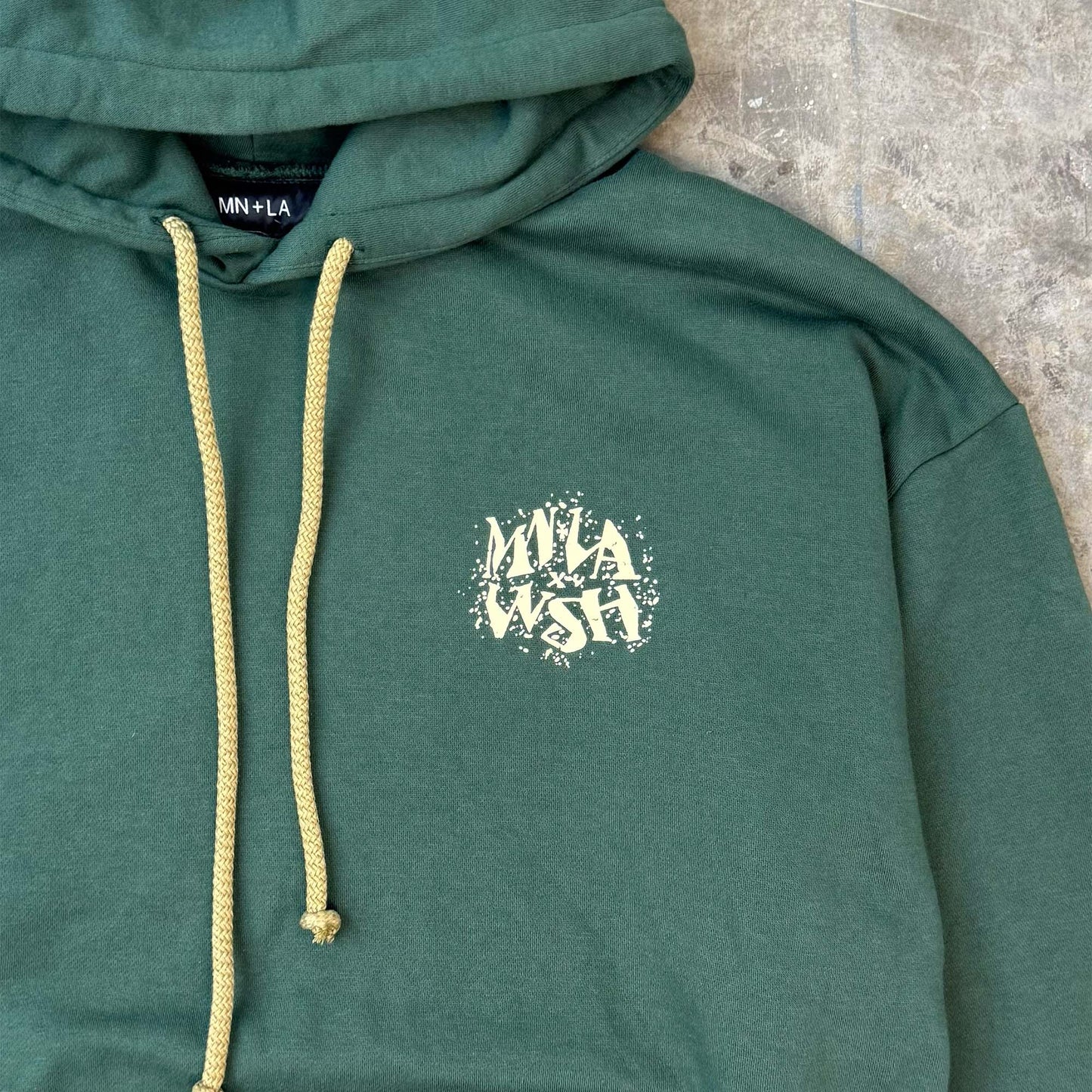 "Qi" HOODIE IN HUNTER GREEN BY WSH X MN+LA™