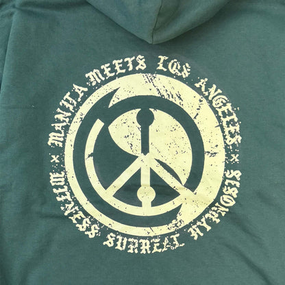 "Qi" HOODIE IN HUNTER GREEN BY WSH X MN+LA™