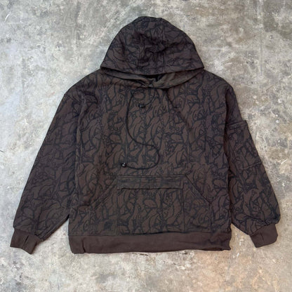 'VINES AND THORNS" ROGUE OVERSIZED HOODIE IN CHARCOAL GREY