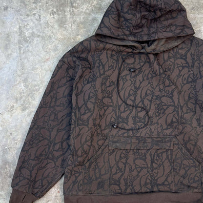 'VINES AND THORNS" ROGUE OVERSIZED HOODIE IN CHARCOAL GREY