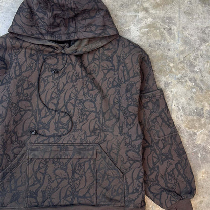'VINES AND THORNS" ROGUE OVERSIZED HOODIE IN CHARCOAL GREY