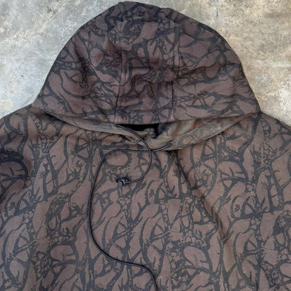 'VINES AND THORNS" ROGUE OVERSIZED HOODIE IN CHARCOAL GREY
