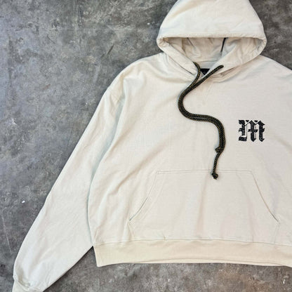 M'$ PAISLEY PATCHWORK MILITIA HOODIE IN OAT