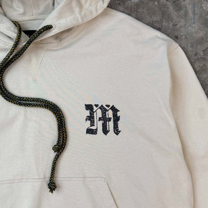 M'$ PAISLEY PATCHWORK MILITIA HOODIE IN OAT