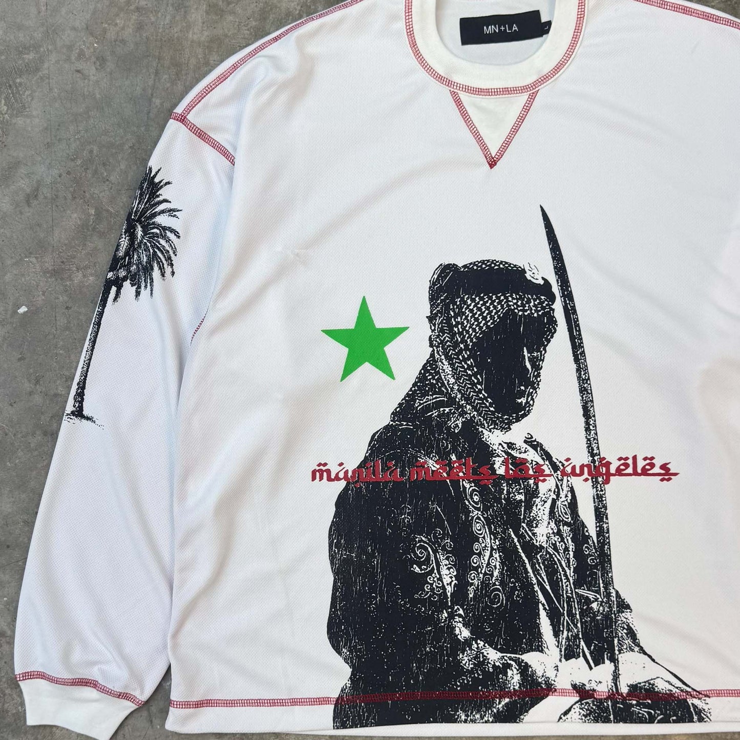 "DESERT PHANTOM" LONGSLEEVE TEE IN WHITE