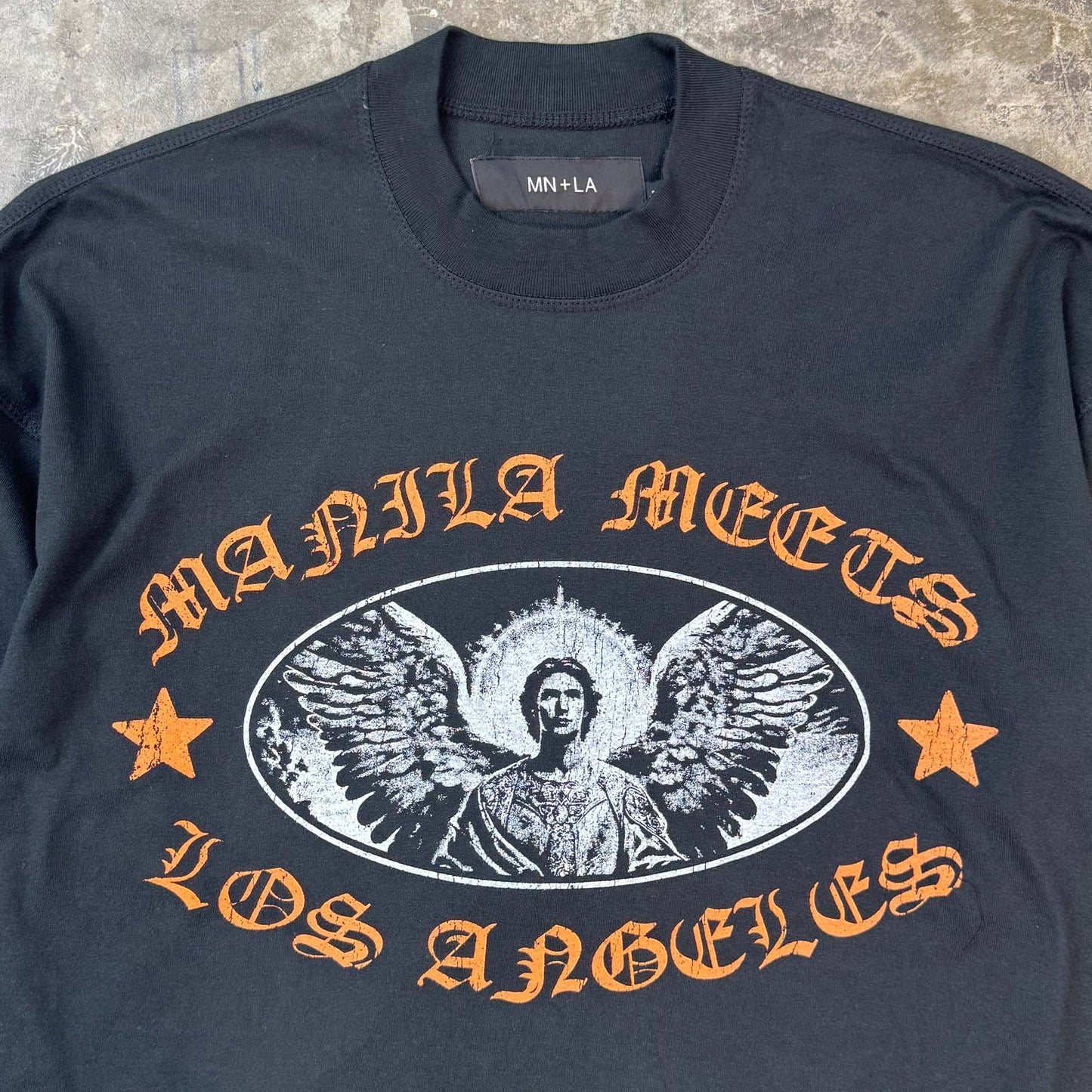 "ARCHANGEL" LONGSLEEVE TEE IN CAVIAR