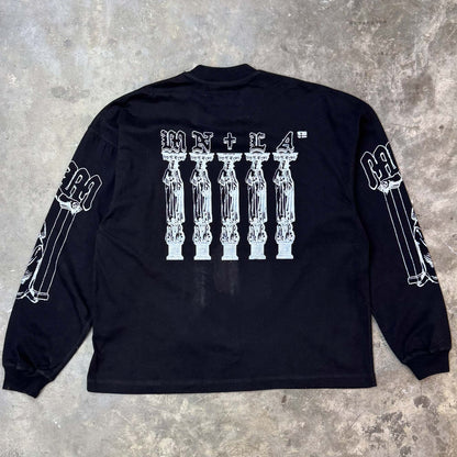 M'$ MOTHERLAND LONGSLEEVE TEE IN ANTHRACITE