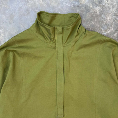 QUARTER ZIP L/S TEE IN FERN - XXL