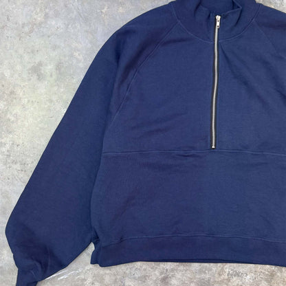 QUARTER ZIP SWEATSHIRT IN NAVY