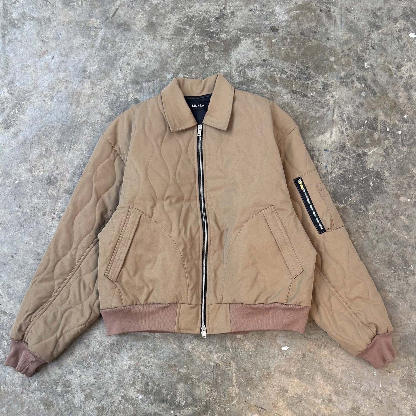 FLIGHT BOMBER JACKET IN CHAMPAGNE