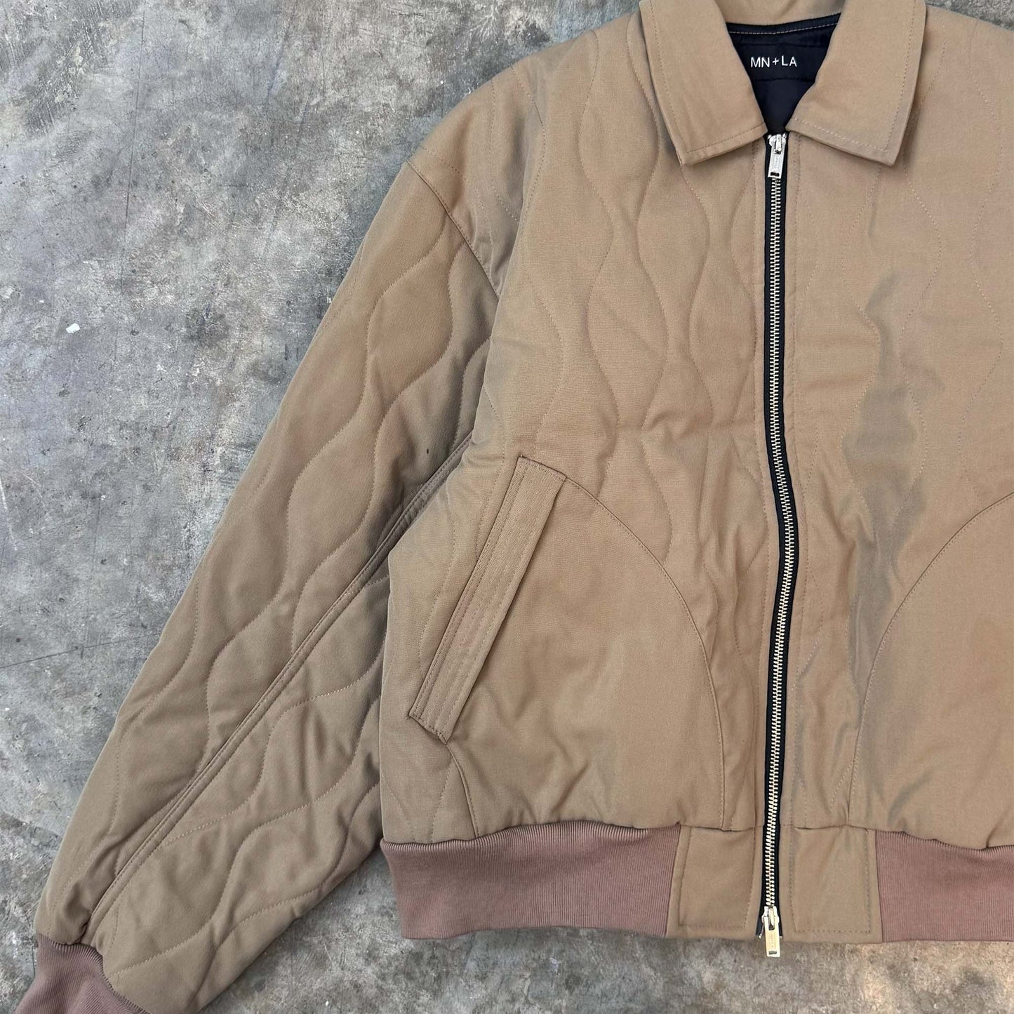 FLIGHT BOMBER JACKET IN CHAMPAGNE