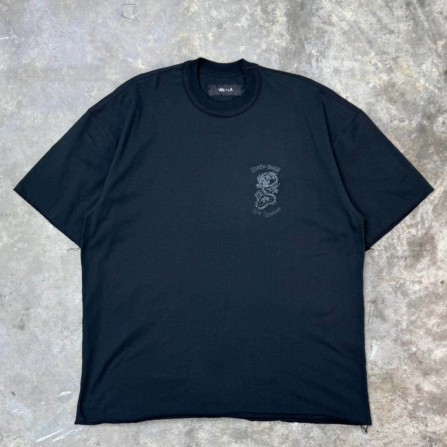 "YEAR OF THE DRAGON" TEE IN CAVIAR