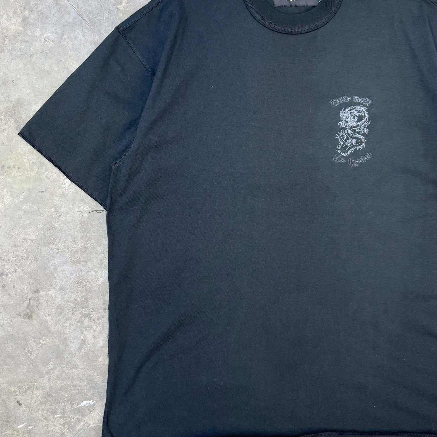 "YEAR OF THE DRAGON" TEE IN CAVIAR