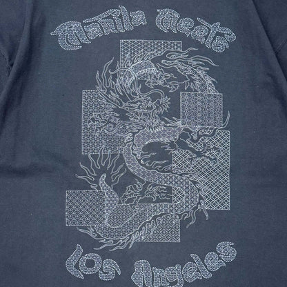 "YEAR OF THE DRAGON" TEE IN CAVIAR