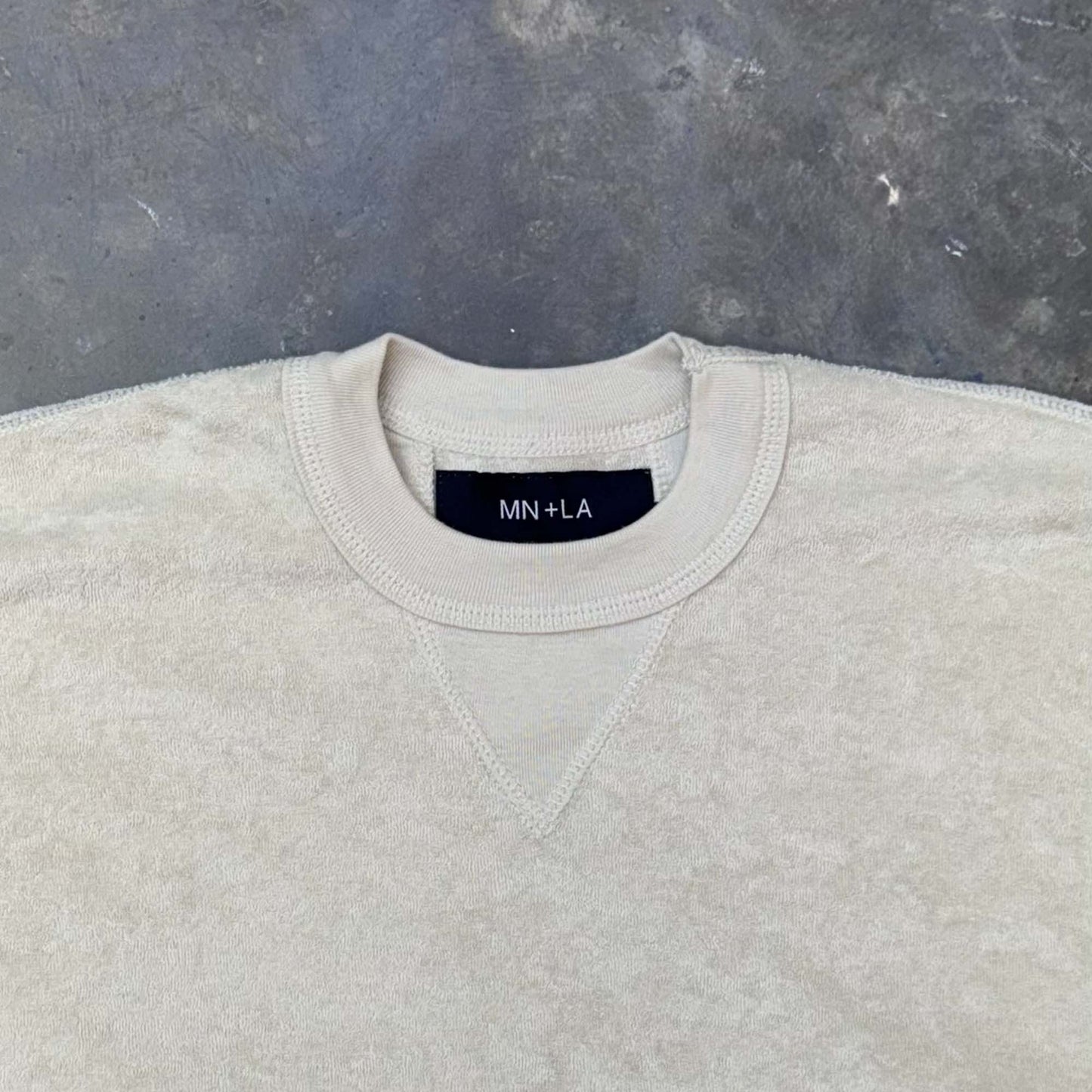 MILITIA MOCK TOWEL TEE IN OAT