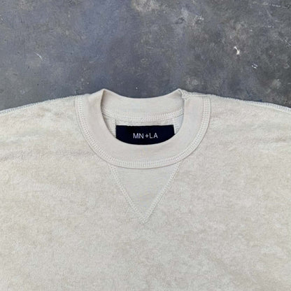 MILITIA MOCK TOWEL TEE IN OAT