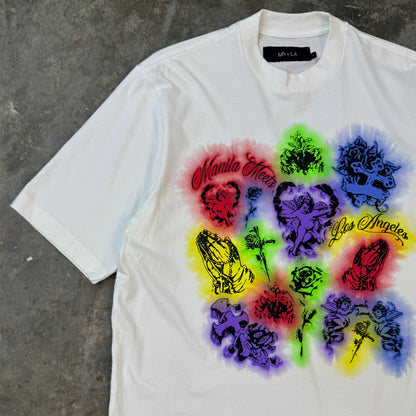 "CITY OF ANGELS" TEE IN WHITE