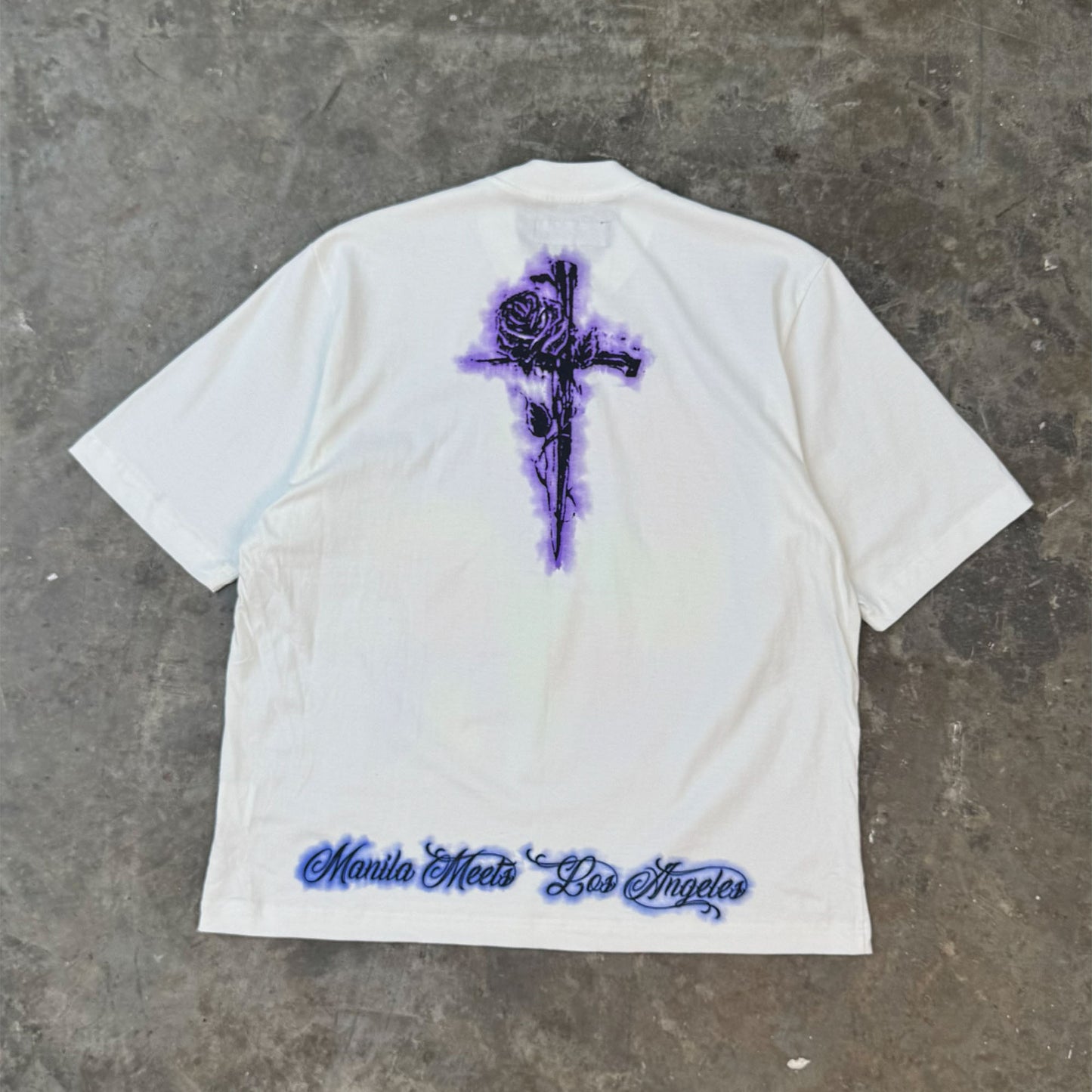 "CITY OF ANGELS" TEE IN WHITE