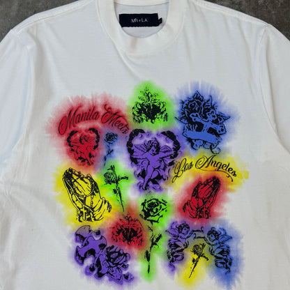 "CITY OF ANGELS" TEE IN WHITE