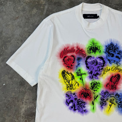"CITY OF ANGELS" TEE IN WHITE