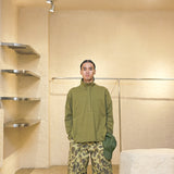 QUARTER ZIP L/S TEE IN FERN