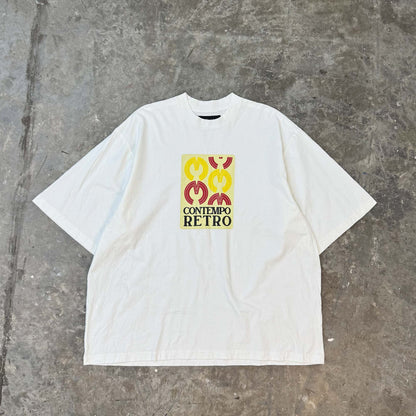 CONTEMPO RETRO "FREQUENCY" TEE IN WHITE