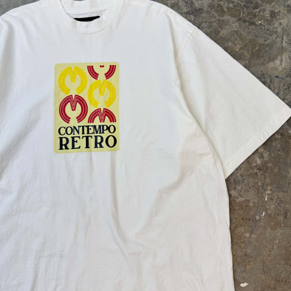 CONTEMPO RETRO "FREQUENCY" TEE IN WHITE