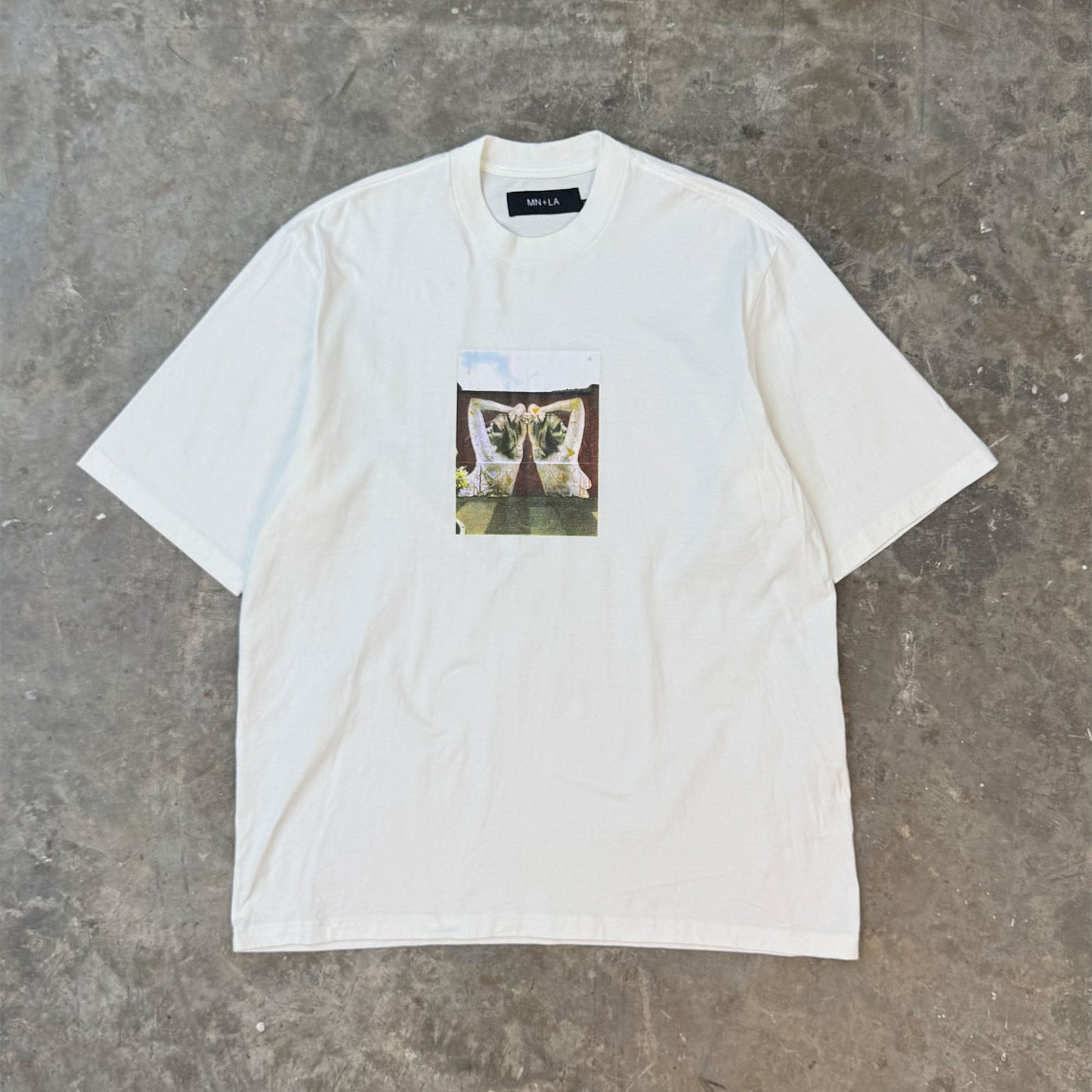 "TWIN" TEE IN WHITE