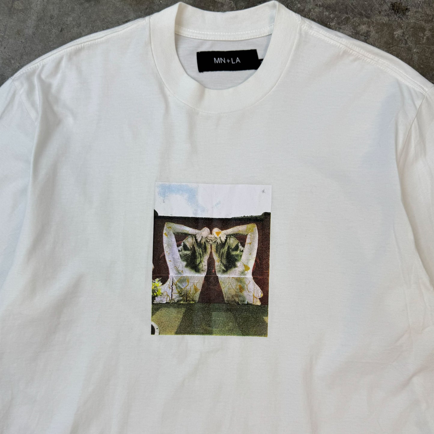 "TWIN" TEE IN WHITE