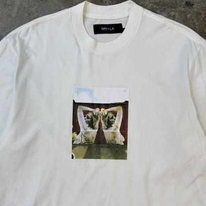 "TWIN" TEE IN WHITE